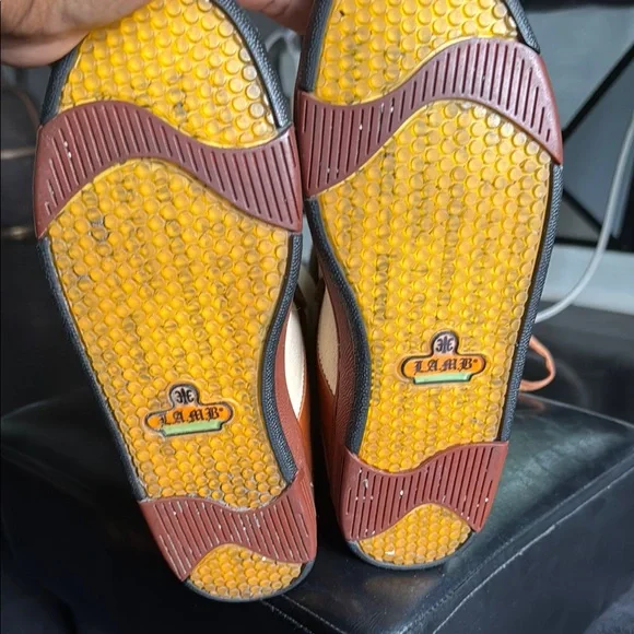 L.A.M.B. Tan and Brown Lace Up Boots - Picture 13 of 15